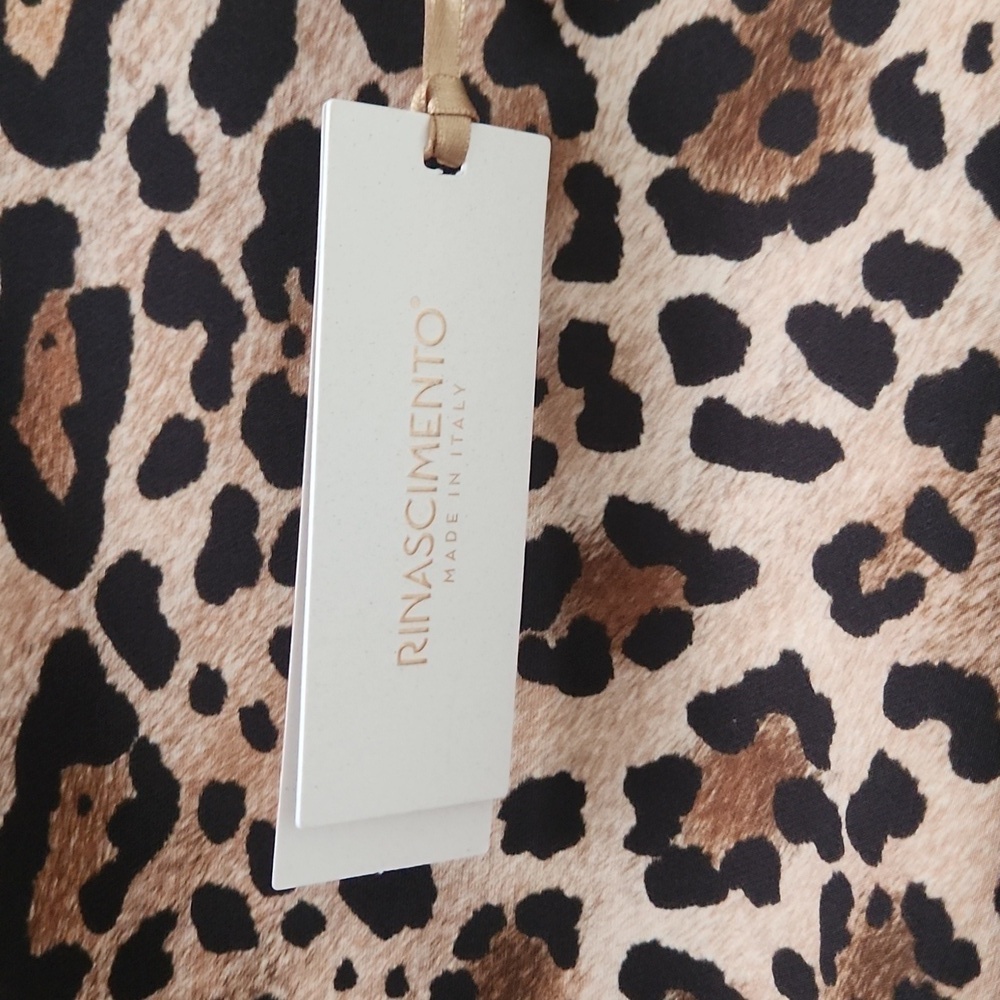 NWT RINASCIMENTO | Leopard print dress a-line brown sz M - Picture 4 of 6